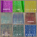 HIGH FASHION - Shiny Sequin Design 4 Way Stretch Mesh Fabric. Sold By The Yard. Choose Color Below