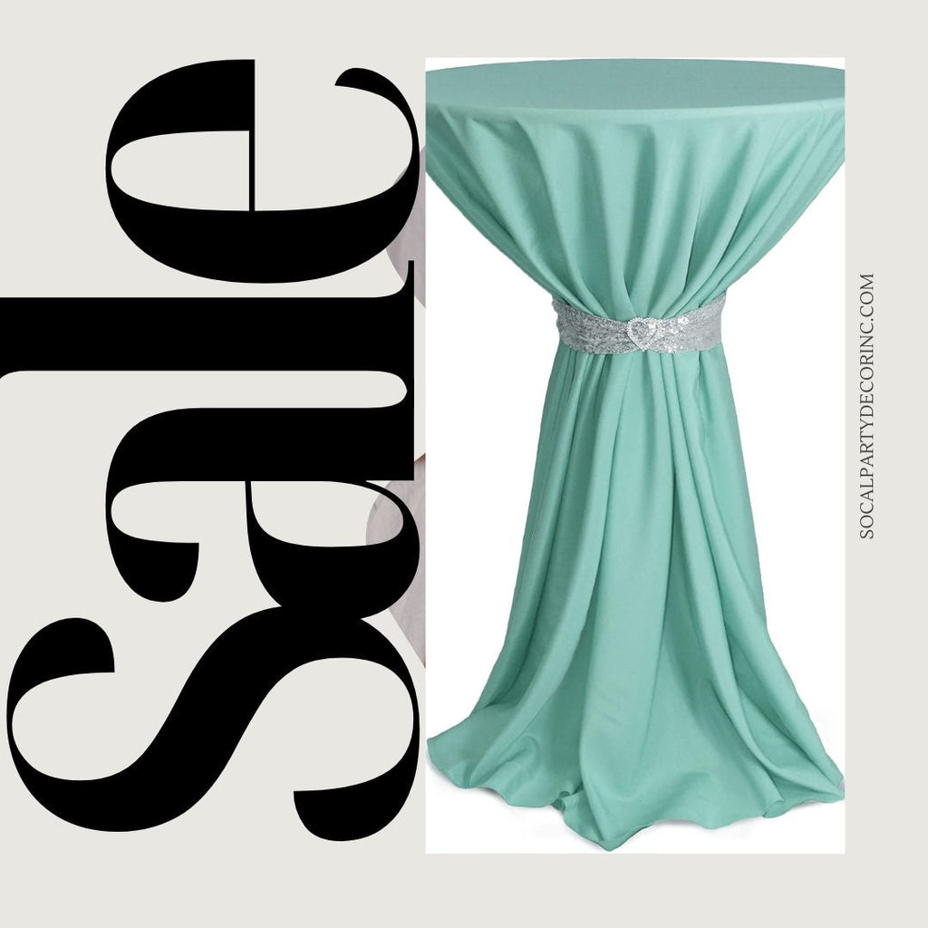 AQUA - Polyester Poplin Washable Round Tablecloth, Stain Wrinkle Resistant Table Cover 120", Fabric Table Cloth Dinning, Kitchen, Party