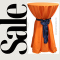 ORANGE -12 PACK Polyester Poplin Washable Round Tablecloth, Stain Wrinkle Resistant Table Cover 120", Fabric Table Cloth Dinning, Kitchen