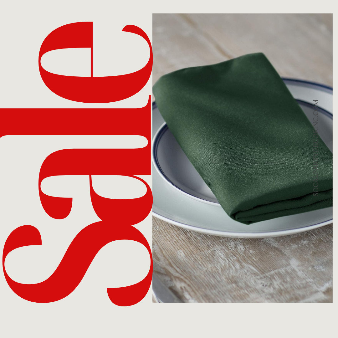 HUNTER - Poly Poplin Napkin - 18" X 18" - Cloth Napkins, Washable Reusable Napkins Wrinkle Resistance Napkins for Dinner, Wedding,Parties