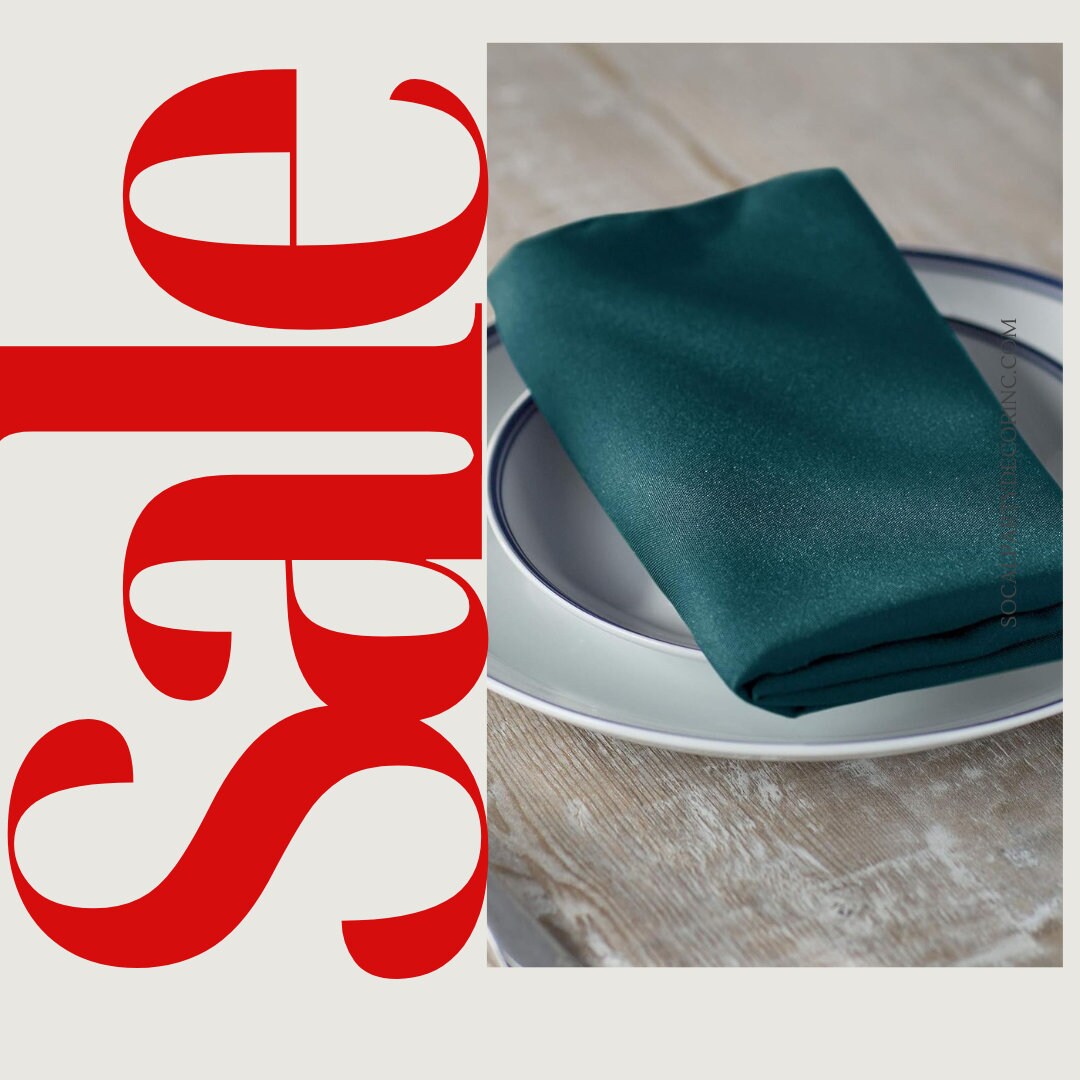 TEAL - Poly Poplin Napkin - 18" X 18" - Cloth Napkins, Washable Reusable Napkins Wrinkle Resistance Napkins for Dinner, Wedding,Parties