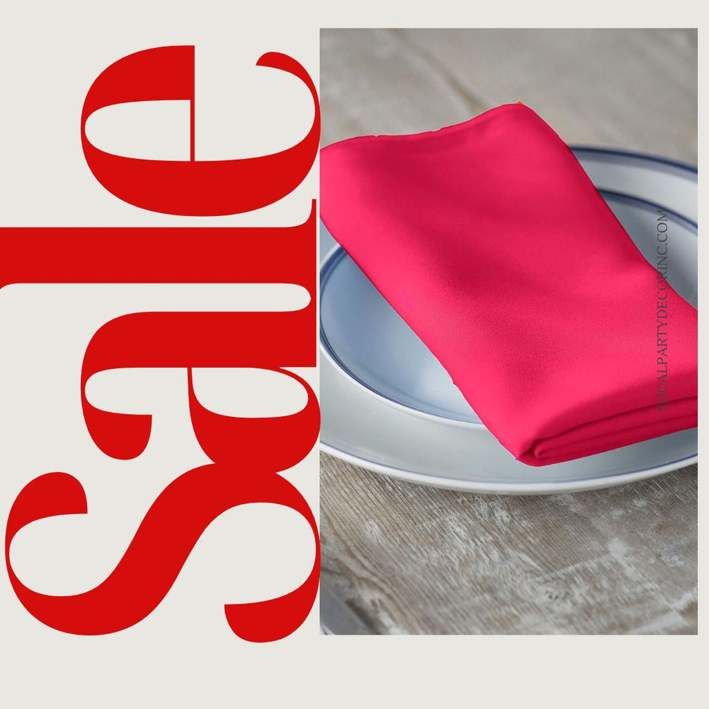FUCHSIA -Poly Poplin Napkin - 18" X 18" - Cloth Napkins, Washable Reusable Napkins,Wrinkle Resistance Napkins for Dinner, Wedding, Parties