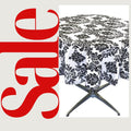 WHITE - Taffeta Flocking Damask Table Rounds for Wedding, Bridal Shower/Baby Shower, Dinner, Special Events/Home Decor.