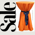 ORANGE - Polyester Poplin Washable Round Tablecloth, Stain Wrinkle Resistant Table Cover 120", Fabric Table Cloth Dinning, Kitchen, Party