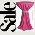 FUCHSIA - Polyester Poplin Washable Round Tablecloth, Stain Wrinkle Resistant Table Cover 120", Fabric Table Cloth Dinning, Kitchen, Party