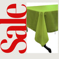 LIME -Polyester Poplin Washable Rectangular Tablecloth, Stain Wrinkle Resistant Table Cover Fabric Table Cloth for Dinning, Kitchen,Party