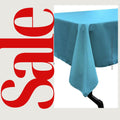 TURQUOISE Polyester Poplin Washable Rectangular Tablecloth,Stain Wrinkle Resistant Table Cover Fabric Table Cloth for Dinning, Kitchen,Party