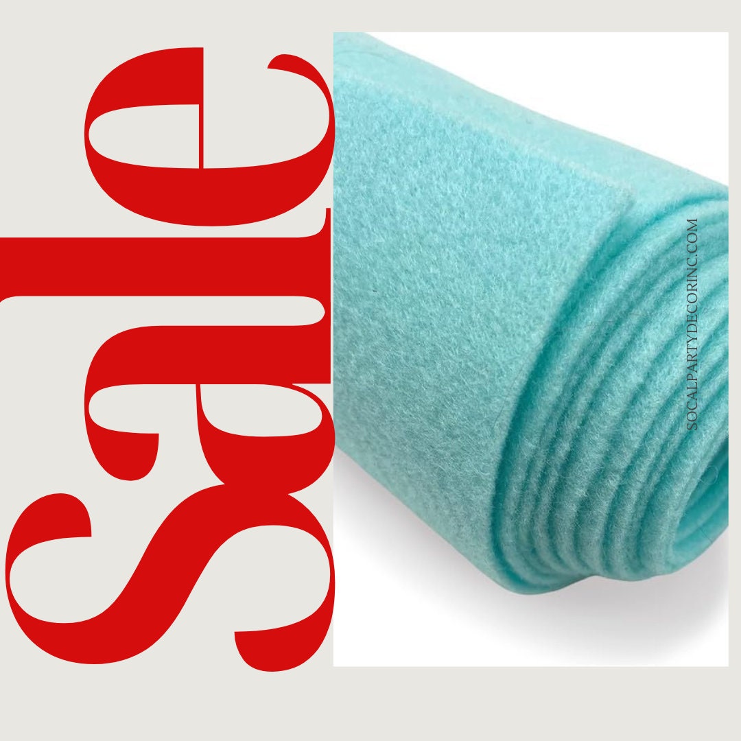 AQUA - Craft Felt By Yard 72" Wide Acrylic Felt - Soft and Durable Black Felt Fabric for DIY Arts & Crafts, Decorations and More