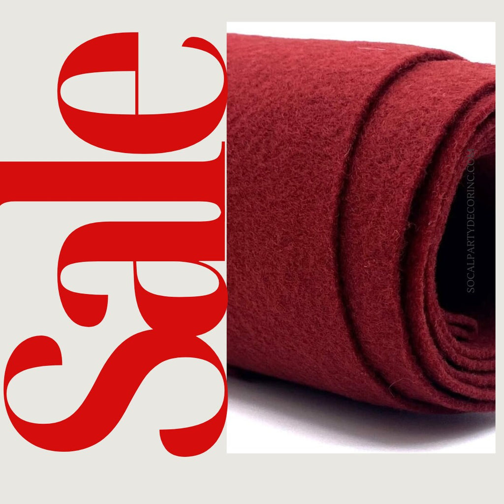 BURGUNDY - Craft Felt By Yard 72" Wide Acrylic Felt - Soft and Durable Black Felt Fabric for DIY Arts & Crafts, Decorations and More