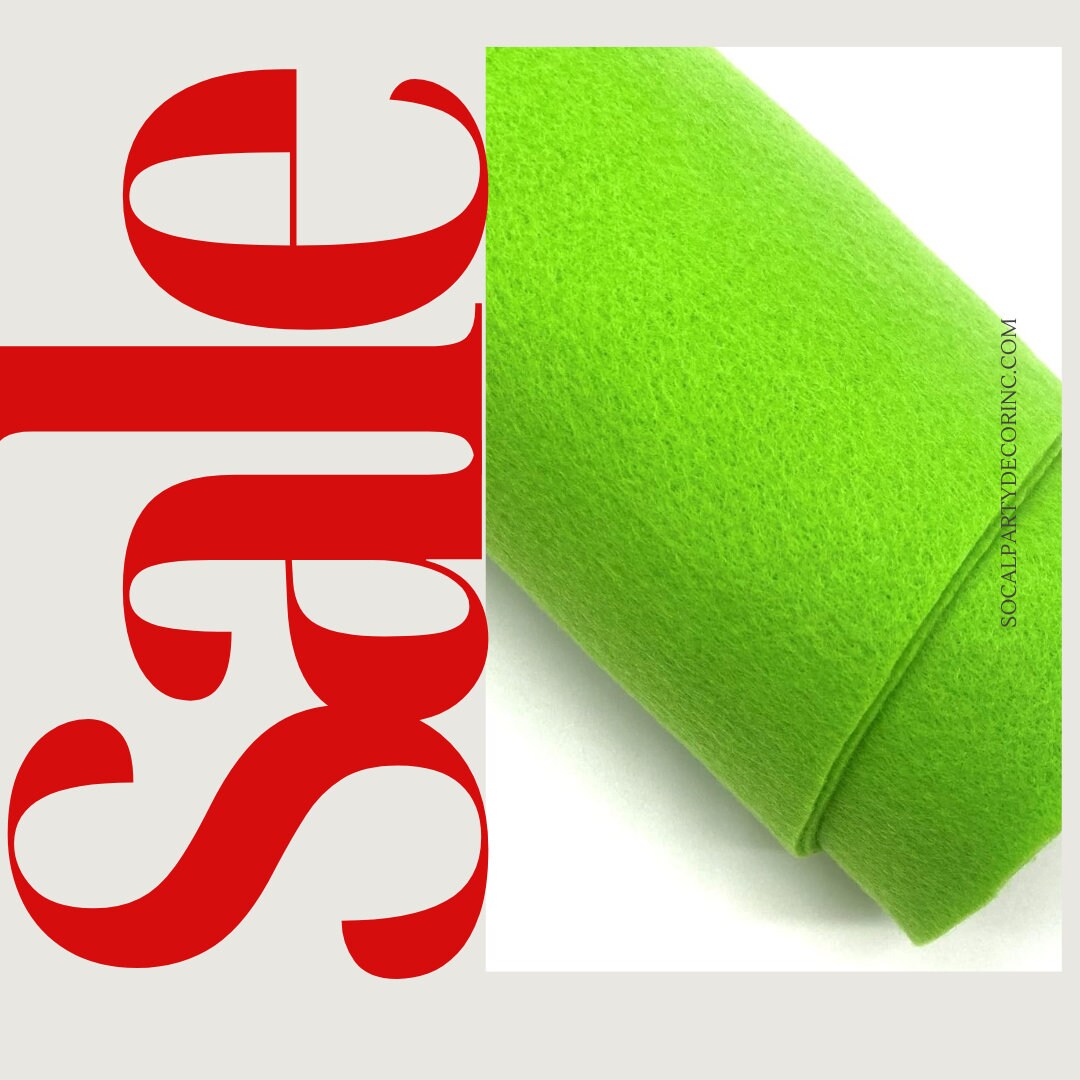 LIME - Craft Felt By Yard 72" Wide Acrylic Felt - Soft and Durable Black Felt Fabric for DIY Arts & Crafts, Decorations and More