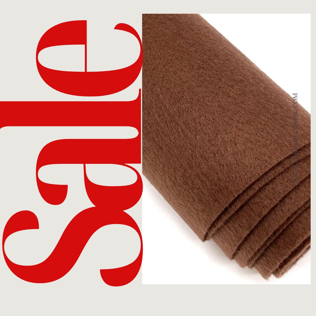 LT BROWN - Craft Felt By Yard 72" Wide Acrylic Felt - Soft and Durable Black Felt Fabric for DIY Arts & Crafts, Decorations and More