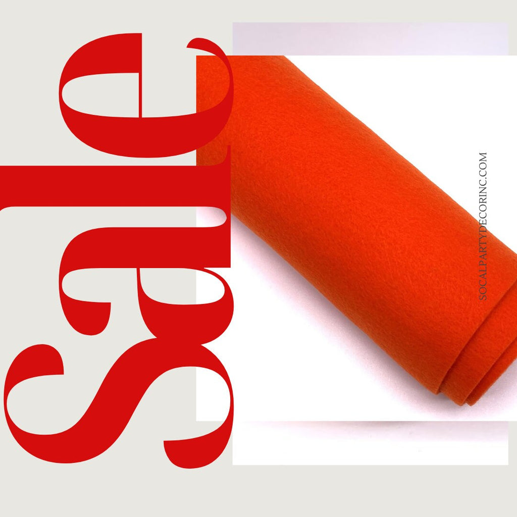 ORANGE - Craft Felt By Yard 72" Wide Acrylic Felt - Soft and Durable Black Felt Fabric for DIY Arts & Crafts, Decorations and More