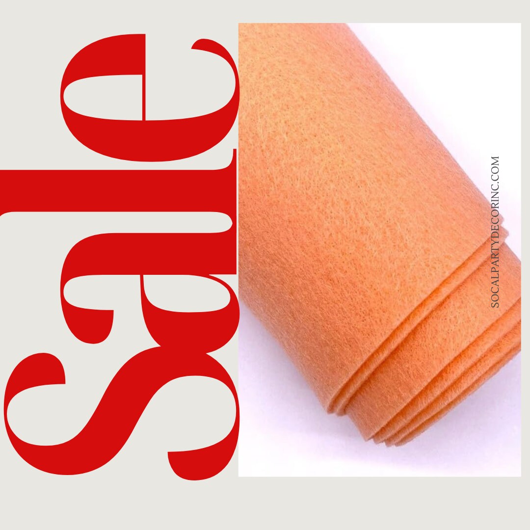 PEACH - Craft Felt By Yard 72" Wide Acrylic Felt - Soft and Durable Black Felt Fabric for DIY Arts & Crafts, Decorations and More