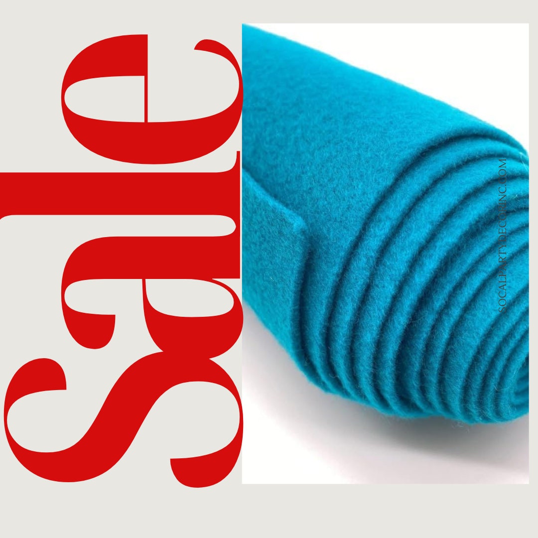 TURQUOISE - Craft Felt By Yard 72" Wide Acrylic Felt - Soft and Durable Black Felt Fabric for DIY Arts & Crafts, Decorations and More