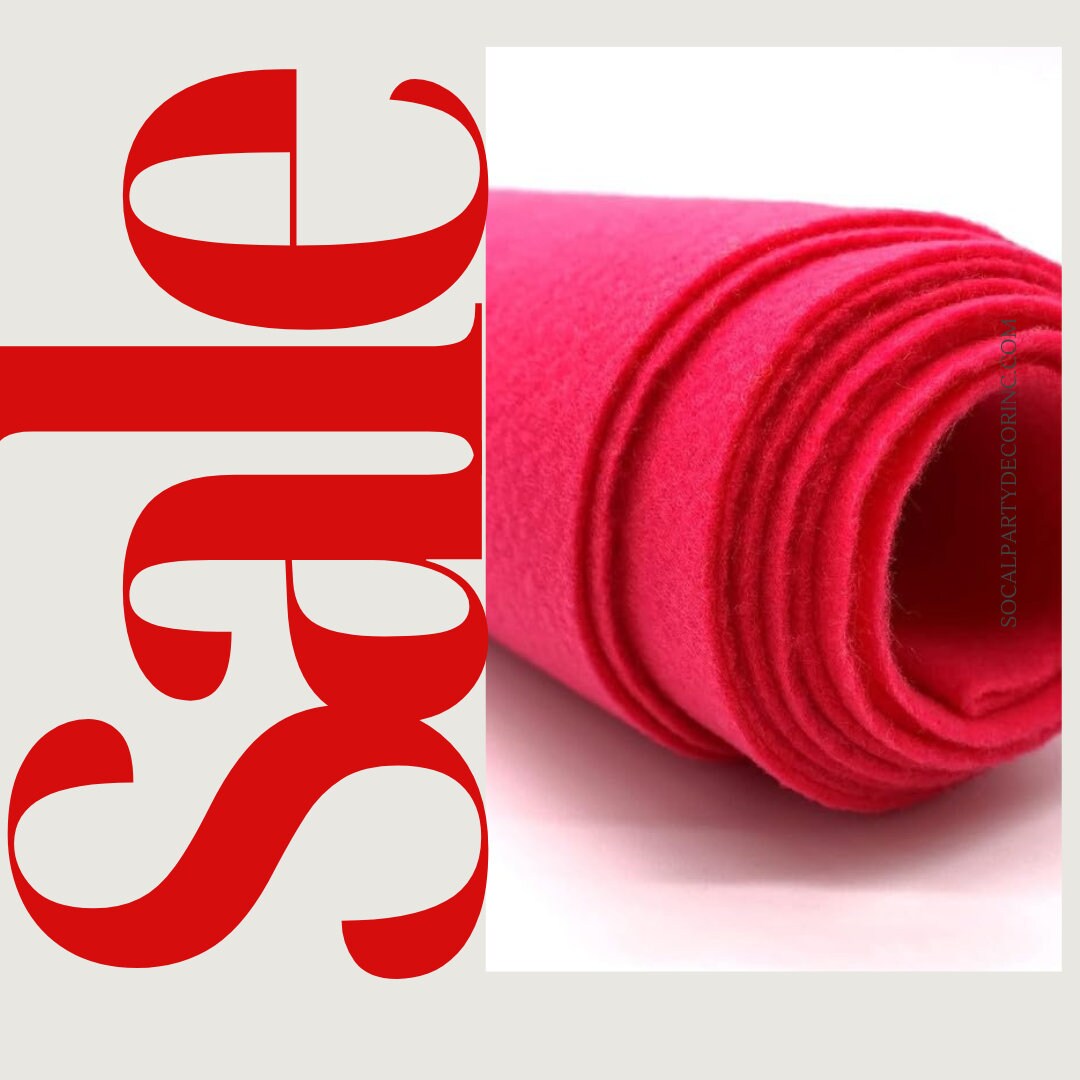 FUCHSIA - Craft Felt By Yard 72" Wide Acrylic Felt - Soft and Durable Black Felt Fabric for DIY Arts & Crafts, Decorations and More