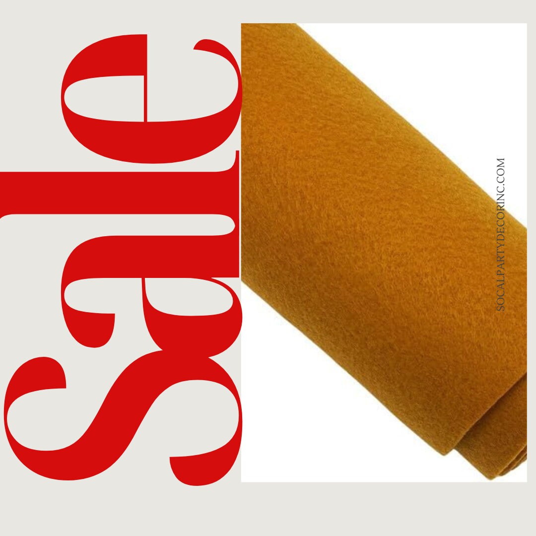 MUSTARD - Craft Felt By Yard 72" Wide Acrylic Felt - Soft and Durable Black Felt Fabric for DIY Arts & Crafts, Decorations and More