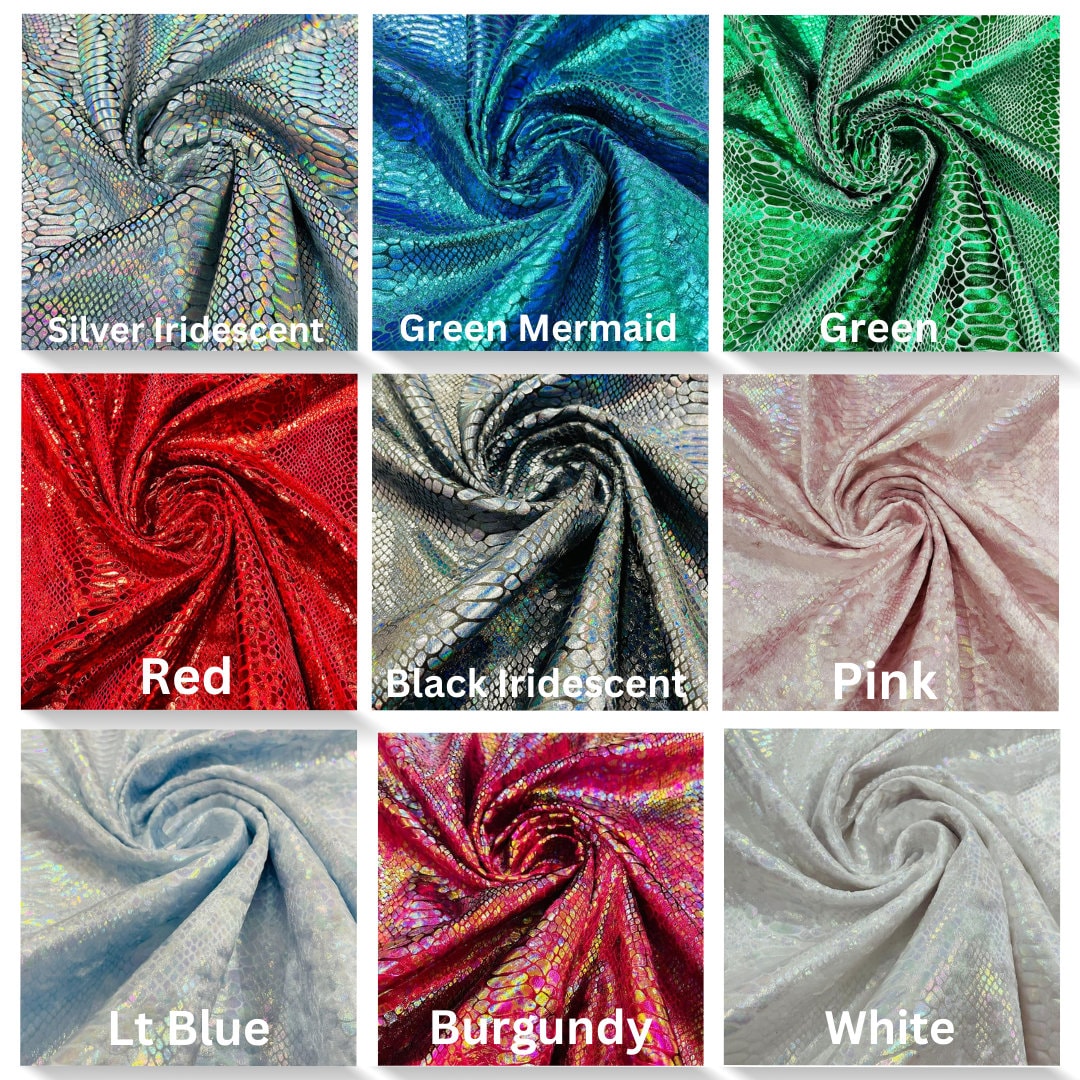 VENOM - Snake Design Stretch Velvet Fabric-Sold by The Yard. Choose Color Below