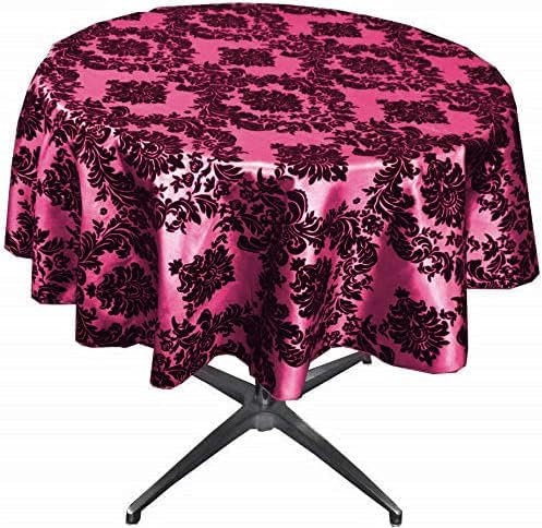 FUCHSIA - Taffeta Flocking Damask Table Rounds for Wedding, Bridal Shower/Baby Shower, Dinner, Special Events/Home Decor.