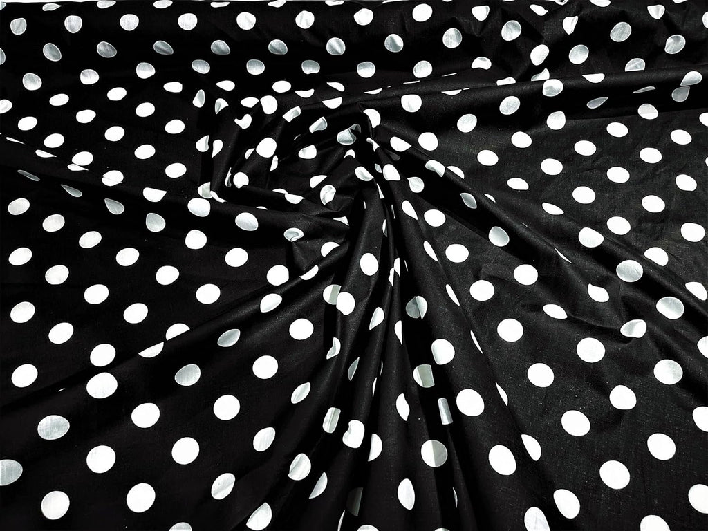 POLKA DOT - Print Poly Cotton Fabric 60" Wide by The Yard. Choose Color Below