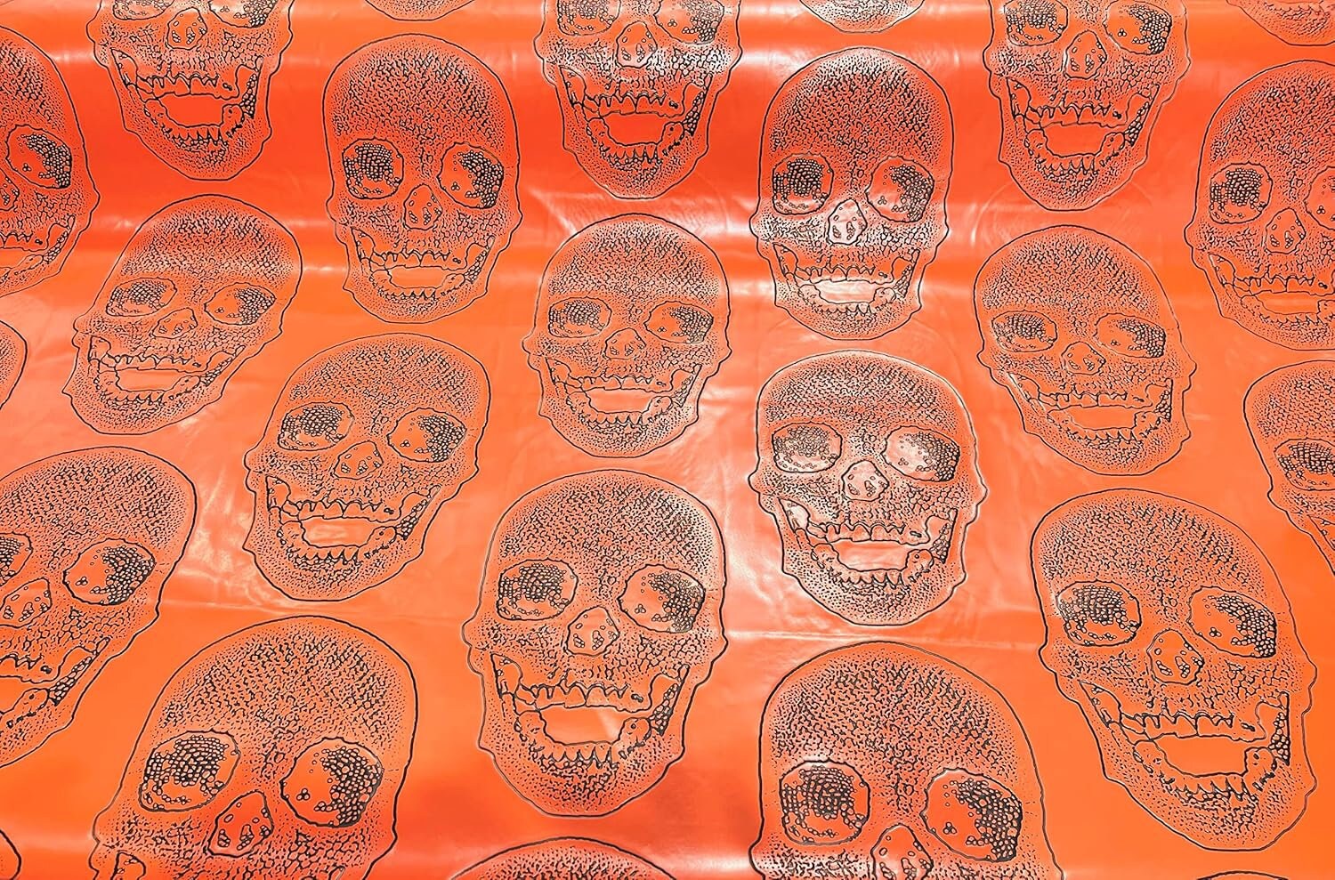Big Skull Embossed Vinyl Fabric-PVC-Upholstery, Faux Leather By Yard. Choose Color Below