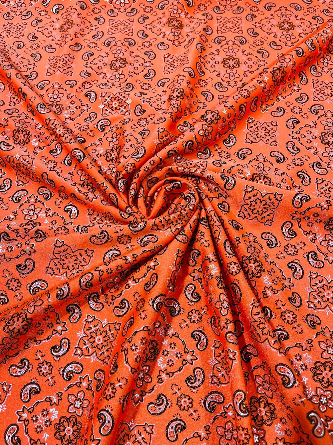 BANDANA - Nylon Spandex 4 Way Stretch By Yard. Choose Color Below