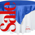 SATIN - ROYAL - Square Tablecloth Overlay - Square Tablecloth, Square Table Cover Fabric  for Dining, Kitchen, Party.