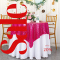 SEQUIN - Sequin Tablecloth - FUCHSIA - Sequin Overlay Glitter Table Cover Dinning Table Linen for Party Event Decoration Birthday.