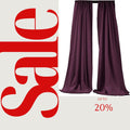 BACKDROPS -  EGGPLANT -  Polyester Poplin Backdrop Drape Curtain Panel with 4" Rod Pocket ( , 5 Feet Wide x 9 Feet High (2 Panels)