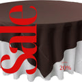 BROWN - Polyester Poplin Washable Square Tablecloth, Square Table Cover Fabric Table Cloth Square for Dining, Kitchen, Party.