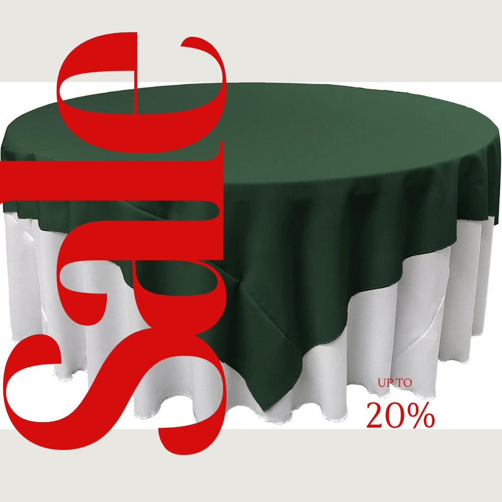 HUNTER - Polyester Poplin Washable Square Tablecloth, Square Table Cover Fabric Table Cloth Square for Dining, Kitchen, Party.