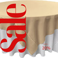 KHAKI - Polyester Poplin Washable Square Tablecloth, Square Table Cover Fabric Table Cloth Square for Dining, Kitchen, Party.