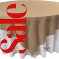 TAUPE - Polyester Poplin Washable Square Tablecloth, Square Table Cover Fabric Table Cloth Square for Dining, Kitchen, Party.