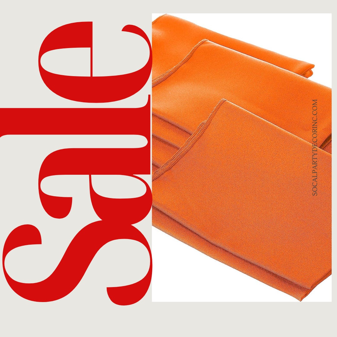 ORANGE - Poly Poplin Napkin - 18" X 18" - Cloth Napkins, Washable Reusable Napkins Wrinkle Resistance Napkins for Dinner, Wedding,Parties
