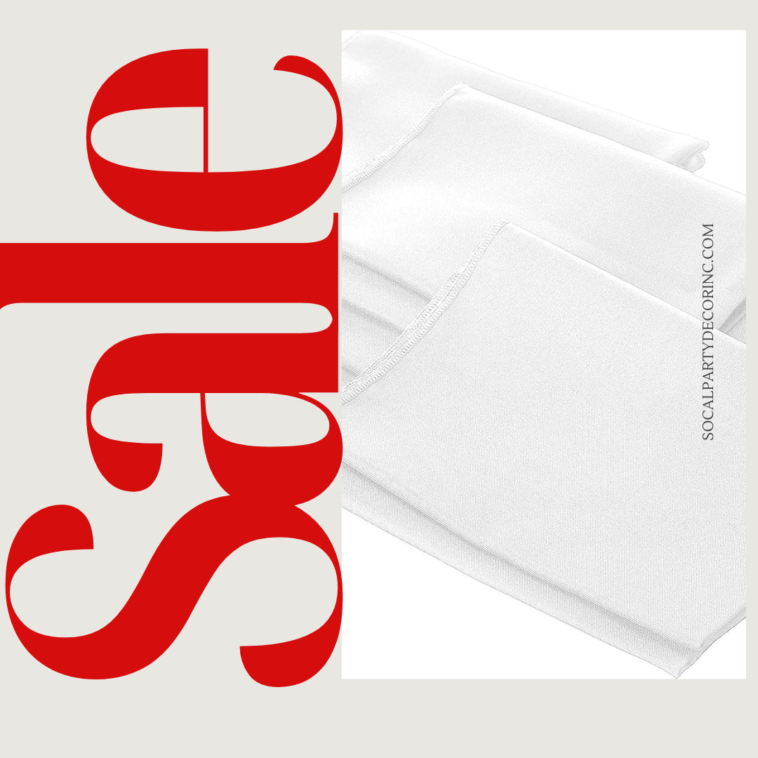 WHITE - Poly Poplin Napkin - 18" X 18" - Cloth Napkins, Washable Reusable Napkins Wrinkle Resistance Napkins for Dinner, Wedding,Parties