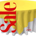 LT YELLOW - Polyester Poplin Washable Square Tablecloth, Square Table Cover Fabric Table Cloth Square for Dining, Kitchen, Party.