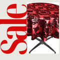 RED - Taffeta Flocking Damask Table Rounds for Wedding, Bridal Shower/Baby Shower, Dinner, Special Events/Home Decor.