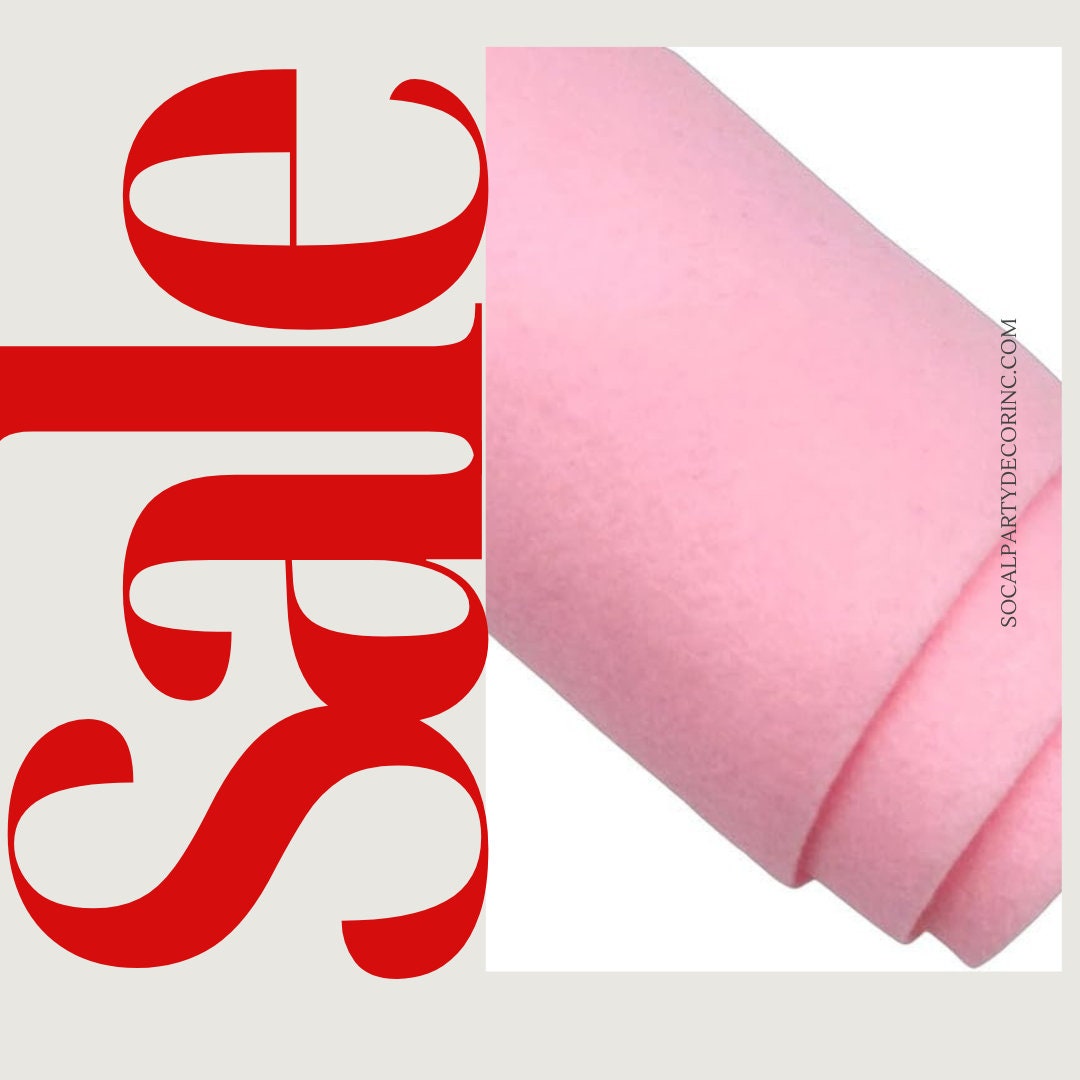 BABY PINK - Craft Felt By Yard 72" Wide Acrylic Felt - Soft and Durable Black Felt Fabric for DIY Arts & Crafts, Decorations and More