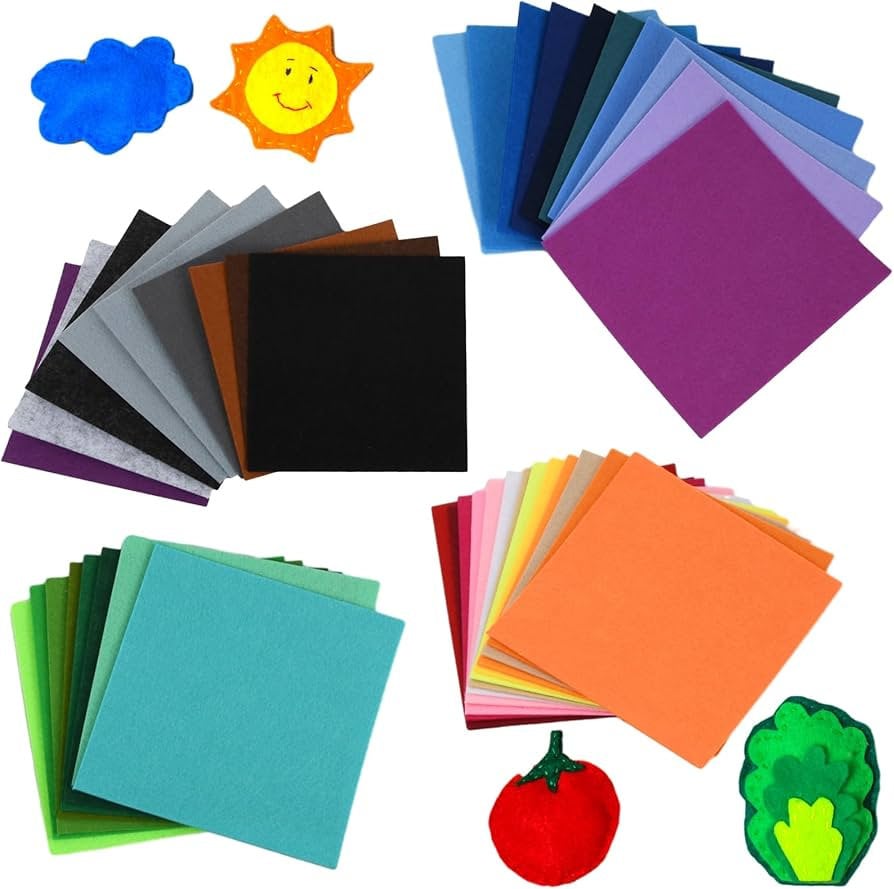 WHITE - Craft Felt By Yard 72" Wide Acrylic Felt - Soft and Durable Black Felt Fabric for DIY Arts & Crafts, Decorations and More