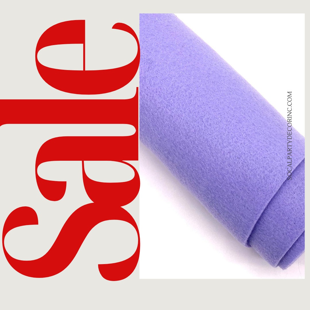 LILAC - Craft Felt By Yard 72" Wide Acrylic Felt - Soft and Durable Black Felt Fabric for DIY Arts & Crafts, Decorations and More