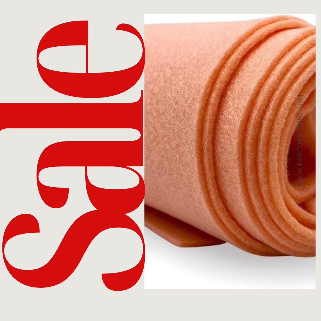 PEACH - Craft Felt By Yard 72" Wide Acrylic Felt - Soft and Durable Black Felt Fabric for DIY Arts & Crafts, Decorations and More
