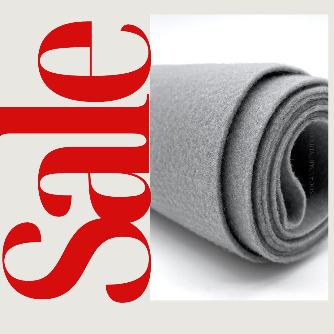 GRAY - Craft Felt By Yard 72" Wide Acrylic Felt - Soft and Durable Black Felt Fabric for DIY Arts & Crafts, Decorations and More