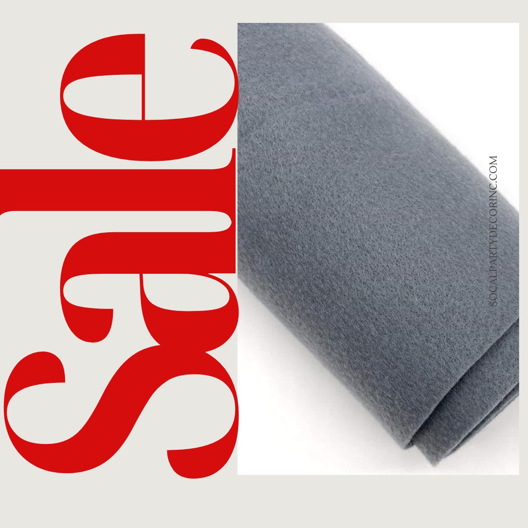 GRAY - Craft Felt By Yard 72" Wide Acrylic Felt - Soft and Durable Black Felt Fabric for DIY Arts & Crafts, Decorations and More