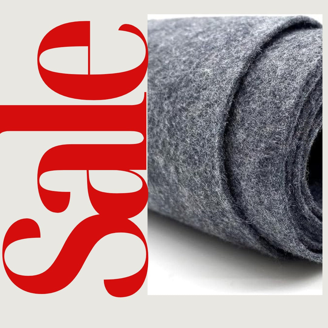 CHARCOAL - Craft Felt By Yard 72" Wide Acrylic Felt - Soft and Durable Black Felt Fabric for DIY Arts & Crafts, Decorations and More