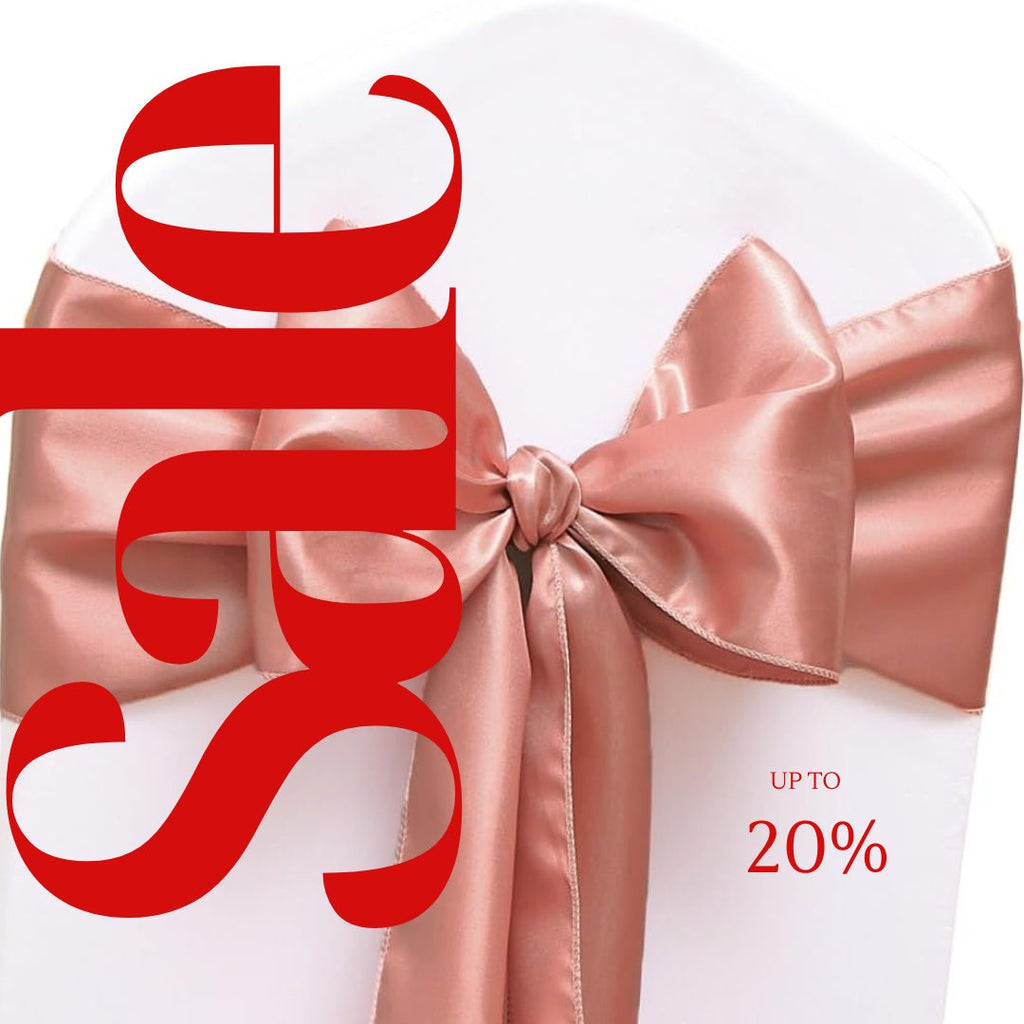 DUSTYROSE - SATIN Chair Sashes Bows for Wedding Reception Event Banquets Chair Decoration, Dinning Chair Cover Sash Ribbon Tie Back Supplies