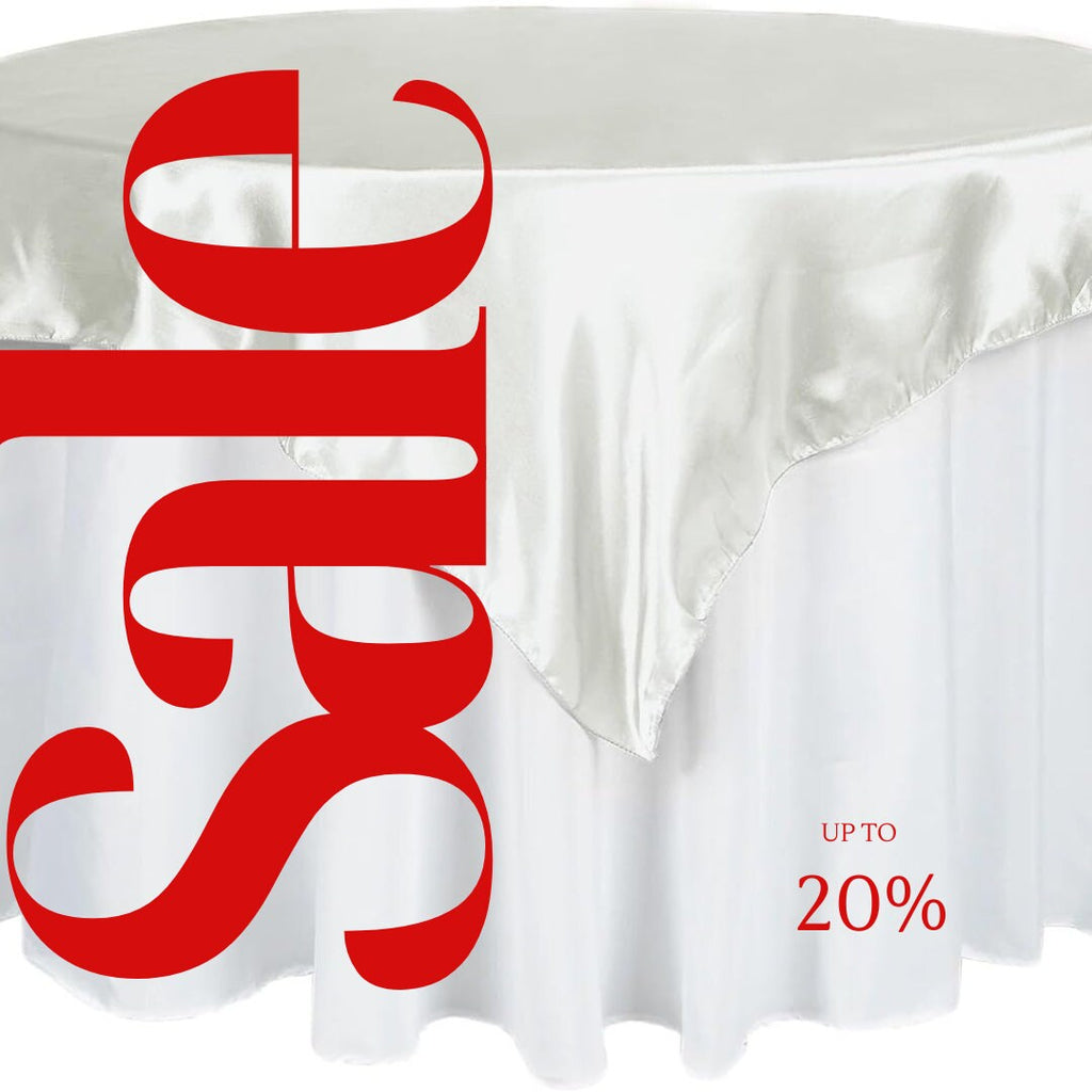 SATIN - IVORY - Square Tablecloth Overlay - Square Tablecloth, Square Table Cover Fabric  for Dining, Kitchen, Party.
