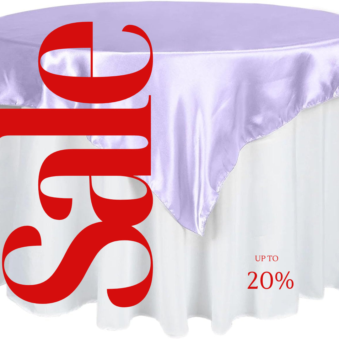 SATIN - LILAC - Square Tablecloth Overlay - Square Tablecloth, Square Table Cover Fabric  for Dining, Kitchen, Party.
