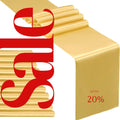 SATIN - GOLD - 14" Wide Wedding & Party Decoration Solid Satin Table Runner ( 14" Wide x 90" Long)  1 PC