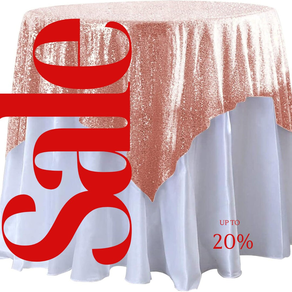 SEQUIN - Sequin Tablecloth - BLUSH - Sequin Overlay Glitter Table Cover Dinning Table Linen for Party Event Decoration Birthday.