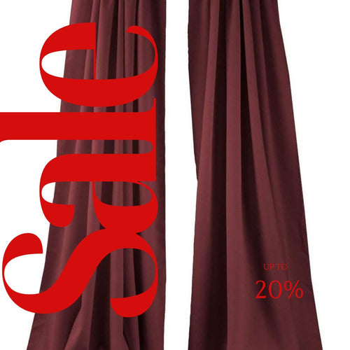 BACKDROPS -  BURGUNDY -  Polyester Poplin Backdrop Drape Curtain Panel with 4" Rod Pocket ( , 5 Feet Wide x 9 Feet High (2 Panels)