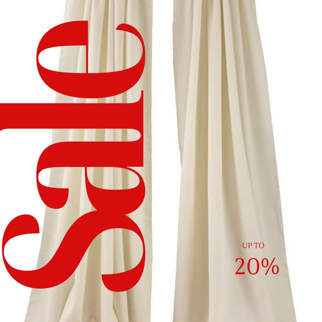 BACKDROPS - IVORY -  Polyester Poplin Backdrop Drape Curtain Panel with 4" Rod Pocket ( , 5 Feet Wide x 9 Feet High (2 Panels)
